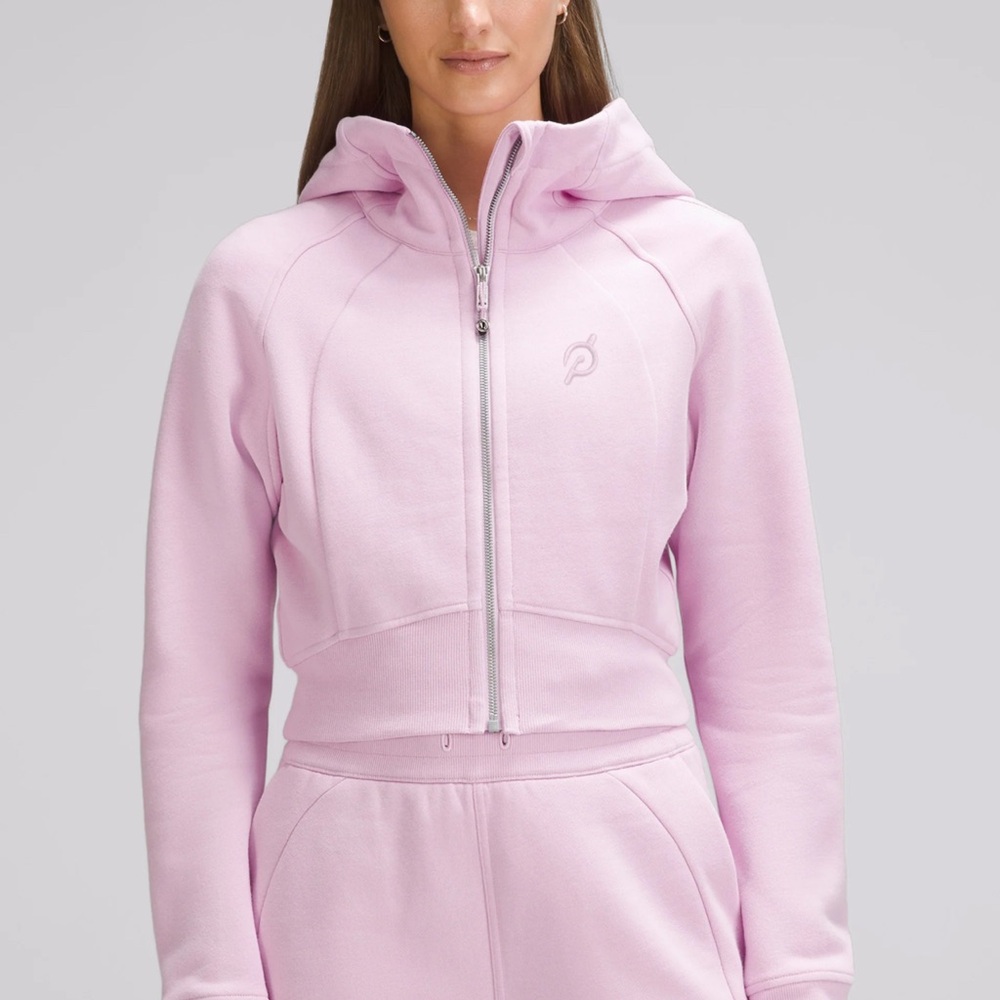 Peloton lululemon Scuba Full-Zip Cropped Hoodie size 8 vita